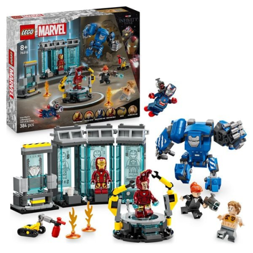 LEGO Marvel Iron Mans Labor: Halle der Rüstungen - Bauspielzeug 76315