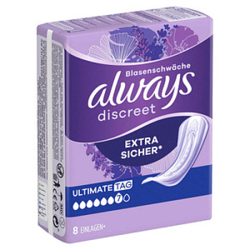 always Slipeinlagen discreet Extra Sicher Ultimate Tag , 8 St.