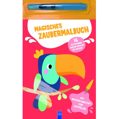 Magisches Zaubermalbuch - Rot (Tukan)