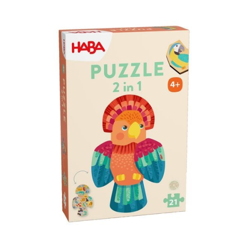 Puzzle 2in1 Papagei