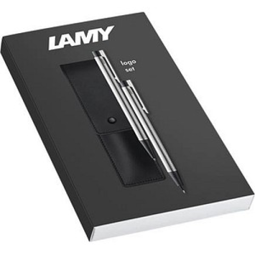 LAMY Schreibset logo brushed schwarz