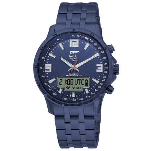 ETT Eco Tech Time EGS-11566-31M Funk-Solar Herrenuhr Professional Arctica Blau