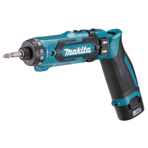 makita DF012DSE Akku-Bohrschrauber 7,2 V, mit 2 Akkus