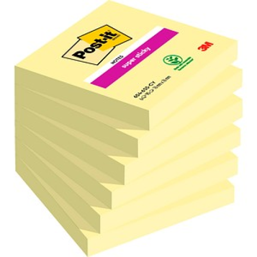 Post-it® Super Sticky Notes Haftnotizen extrastark gelb, 6 Blöcke