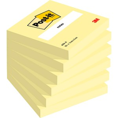 Post-it® Notes 654 Haftnotizen gelb, 6 Blöcke