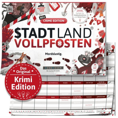 Denkriesen - Stadt Land Vollpfosten® - Crime Edition "mordslustig." - A4