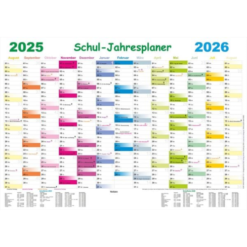 E&Z Verlag GmbH - Schul-Jahresplaner 2025/2026