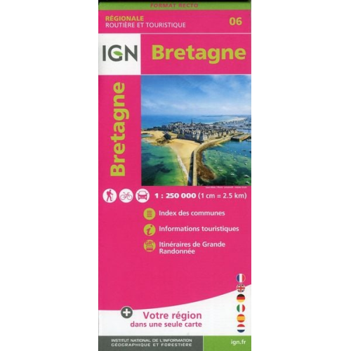 Collectif Ign - Bretagne 1:250 000