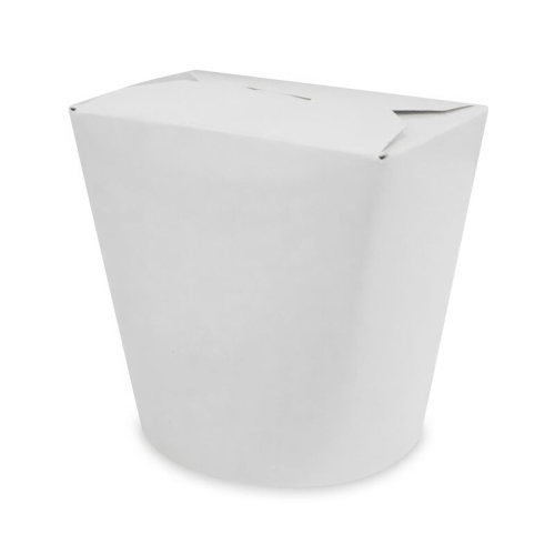 Food Box Take Away Box  80x73x100mm 500ml aus Vollpappe beschichtet weiß, 50 Stk.