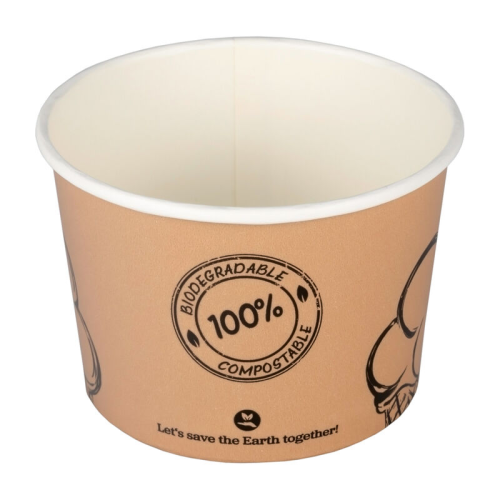 BIO Eisbecher aus Karton FSC zerfiziert 250ml O9cm, 50 Stk.