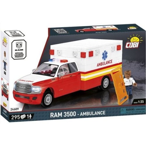 COBI 24609 - RAM 3500 Ambulance, Maßstab 1:35, Bausatz, 295 Teile+1 Figur