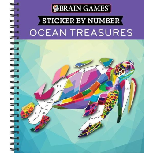 Publications International Ltd New Seasons Brain Games - Brain Games - Sticker by Number: Ocean Treasures