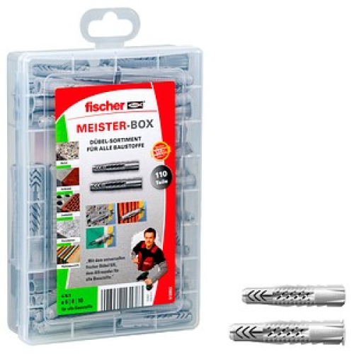 fischer Meister-Box - UX/UX-R 2K Universaldübel-Sortiment Ø 6/8/10 mm 35/50/60 mm, 110 Stück