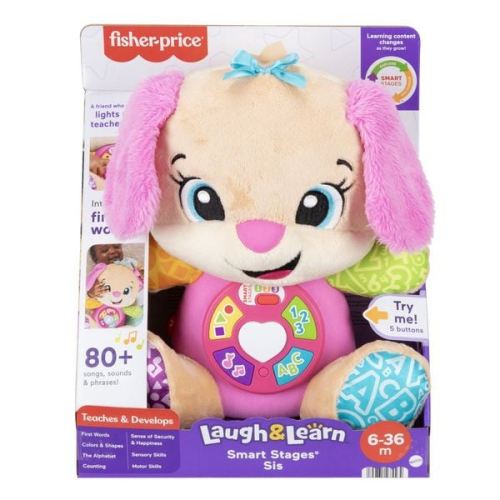 Fisher-Price Lernspaß Smart Stages Plüsch-Hundefreundin für Babys, musikalisch