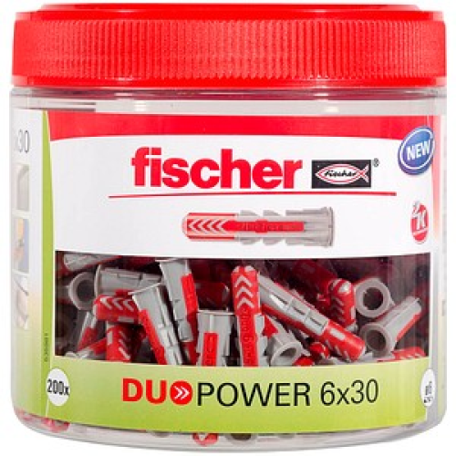 fischer DuoPower 6x30 Dose 2K Universaldübel-Sortiment Ø 6 mm x 30 mm, 200 Stück