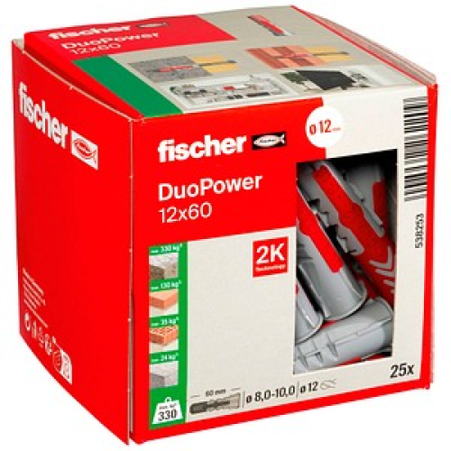 fischer DuoPower 12x60 2K Universaldübel-Sortiment Ø 12 mm x 60 mm, 25 Stück