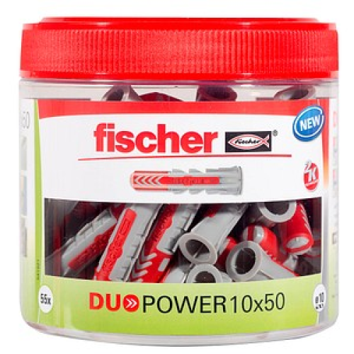 fischer DuoPower 10x50 Dose 2K Universaldübel-Sortiment Ø 10 mm x 50 mm, 55 Stück