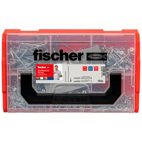 fischer Holzbauschrauben-Sortiment FixTainer PowerFast II TX 3,5/4/5 mm x 16/30/35/40/50 mm, 702 St.