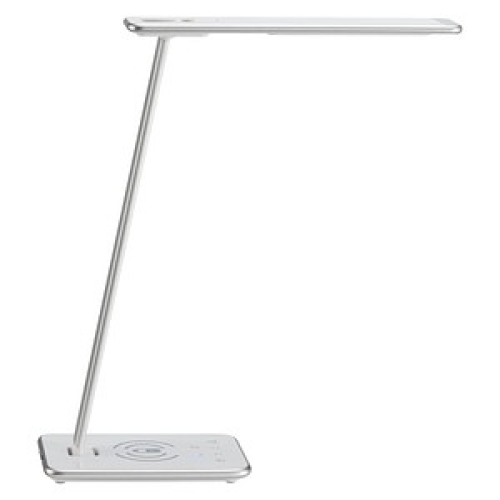 unilux JAZZ LED-Schreibtischlampe weiß/grau 13 W