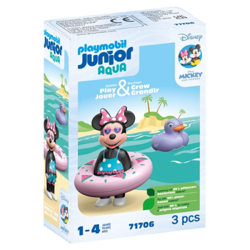 PLAYMOBIL JUNIOR & Disney 71706 - Minnie Maus' Strandausflug