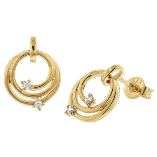 GLIZZ GL8150 Damen-Ohrringe Gold 333/8K Zirkonia Ohrstecker