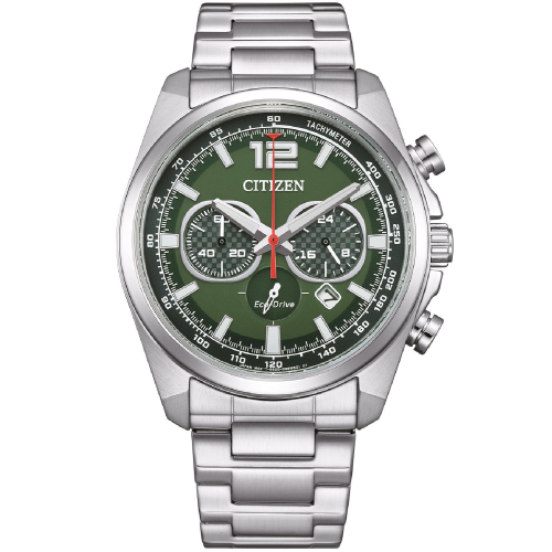 Citizen CA4640-50X Eco-Drive Chronograph Herrenuhr Stahl/Grün