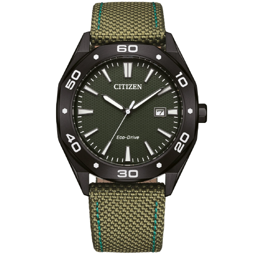 Citizen BM7635-01X Herrenuhr Eco-Drive Solar Khaki/Schwarz