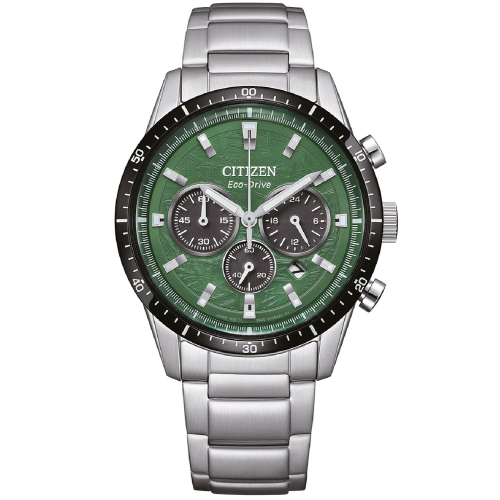 Citizen CA4624-56X Eco-Drive Chronograph Herrenuhr Stahl/Grün