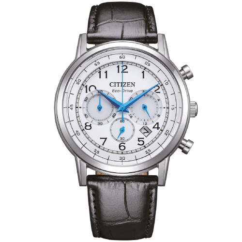 Citizen CA4630-02A Eco-Drive Chronograph Herrenuhr mit Lederband