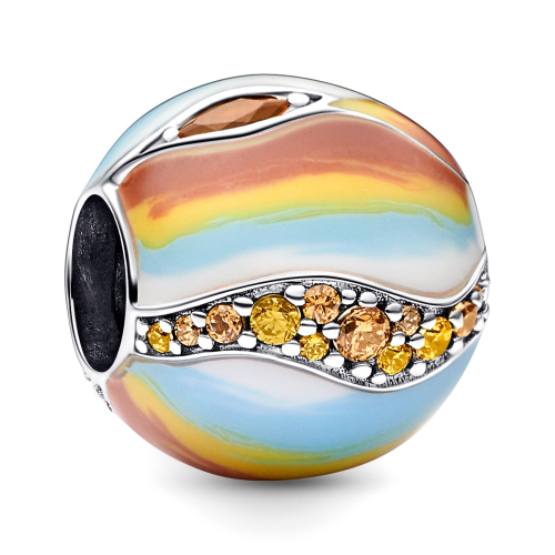 Pandora 792432C01 Charm Planet Jupiter Silber