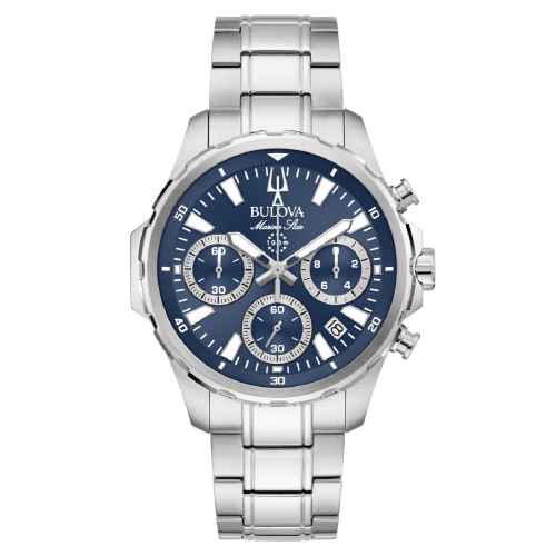 Bulova 96B466 Herrenuhr Chronograph Marine Star Stahl/Blau