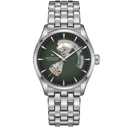 Hamilton H32705160 Herrenuhr Automatik Jazzmaster Open Heart 42 mm Grün