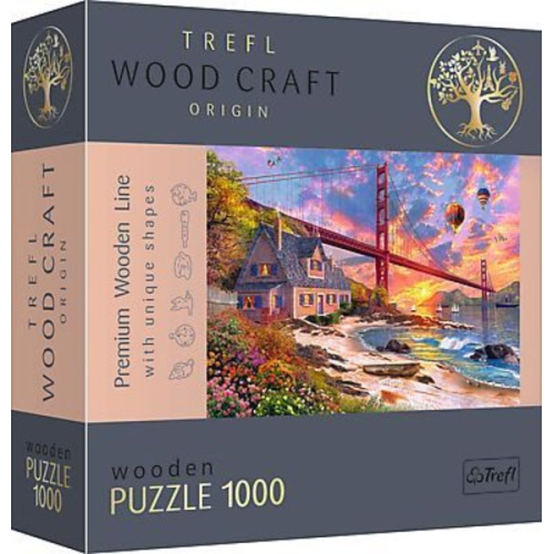 Trefl - Holzpuzzle 1000 - Sonnenuntergang über der Goldenen Pforte