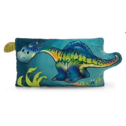 NICI 61575 - Kissen Dino Snackilus, Plüsch, 43x25cm, GREEN