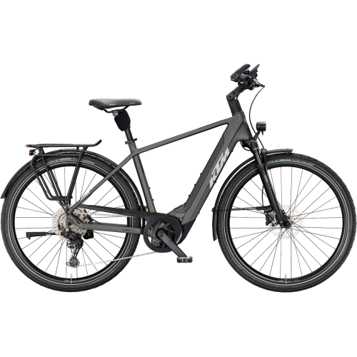 KTM CENTO 10 PLUS (800 Wh), 10 Gang Kettenschaltung, Herrenfahrrad, Diamant, Modell 2025, 28 Zoll 56 cm machine grey matt (silver+black)