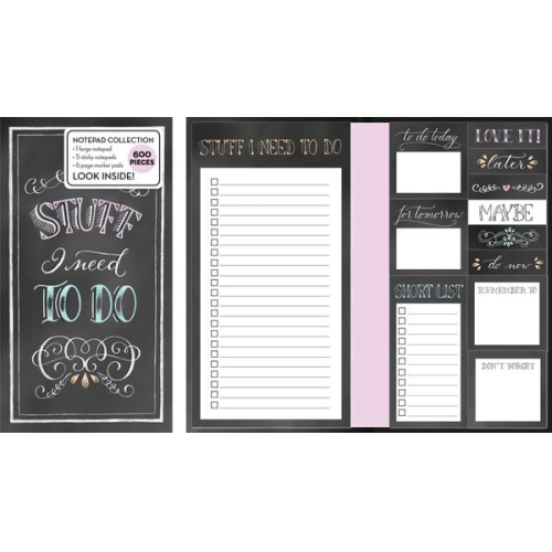 New Seasons Publications International Ltd - Book of Sticky Notes: Stuff I Need to Do (Chalkboard)