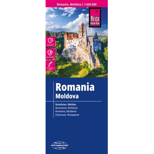 Reise Know-How Landkarte Rumänien, Moldau / Romania, Moldova (1:600.000)