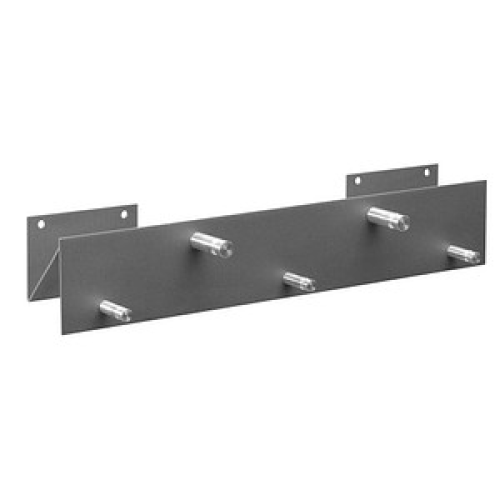 SZ Metall Wandgarderobe 52134 silber Metall 5 Haken 50,0 x 9,0 cm