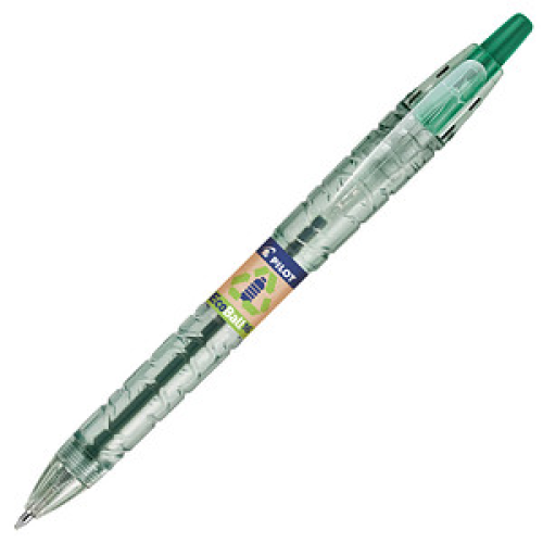 PILOT Kugelschreiber B2P „Bottle 2 Pen“ ECOBALL XB transparent, Schreibfarbe: grün, 1 St.