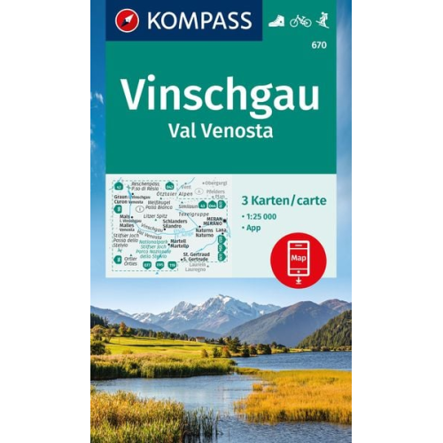 KOMPASS Wanderkarten-Set 670 Vinschgau / Val Venosta