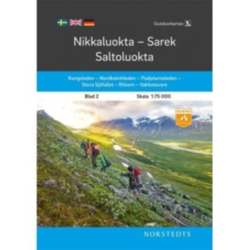 Nikkaluokta-Sarek-Saltoluokta 1:75 000