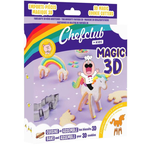 Chefclub Kids - Ausstecher - Einhorn & Regenbogen Magic 3D