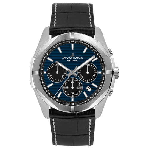 Jacques Lemans 1-2180D Herrenuhr Chronograph Melbourne 10 Bar Wasserdicht