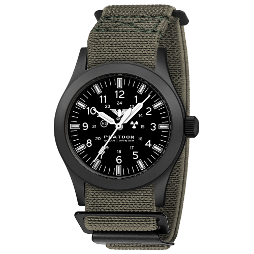 KHS PLABSSF.DFSGO Herrenuhr Platoon Solar Flex-Textilband Grau