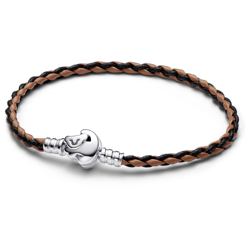 Pandora 593361C01 Leder-Armband für Frauen Disney König der Löwen Braun