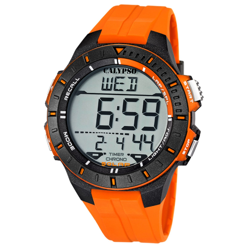 Calypso K5607/1 Herrenuhr Digital Orange/Schwarz