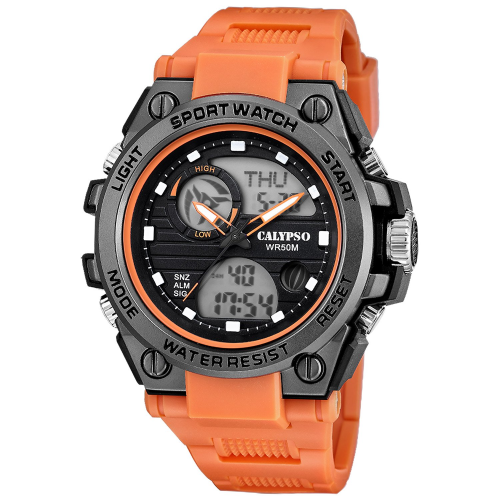 Calypso K5854/2 Herrenuhr AnaDigi Orange/Schwarz