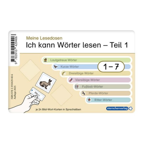 Sternchenverlag GmbH - Ich kann Wörter lesen - Teil 1 - Meine Lesedosen 1-7 im Set