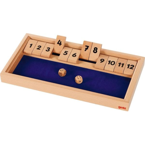 Goki 56651 - Würfelspiel Shut the box