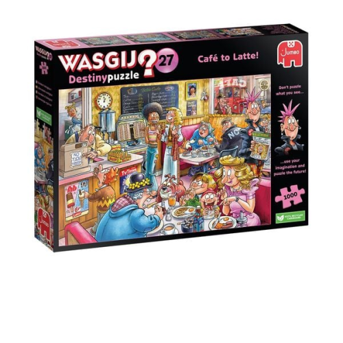 Jumbo 1110100332 - Wasgij Destiny 27, Café to Latte, Comic-Puzzle, 1000 Teile